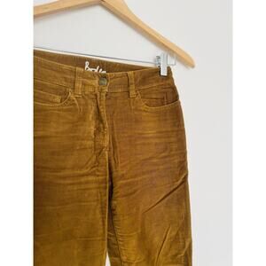BODEN Womens Skimmer Pants Sz 2 Corduroy Brown Skinny Ankle Crop